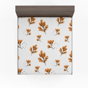 Autumn Leaves Pattern Fitted Sheet