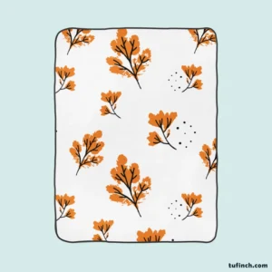 Autumn Leaves Pattern Fleece Blanket 1