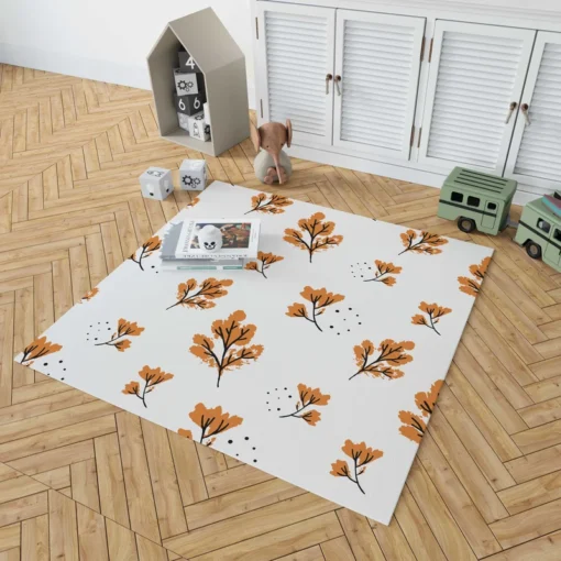 Autumn Leaves Pattern Rug 1