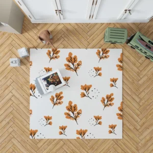 Autumn Leaves Pattern Rug