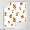 Autumn Leaves Pattern Sherpa Fleece Blanket