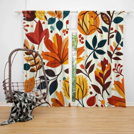 Autumn Mood Summer Print Design Curtain