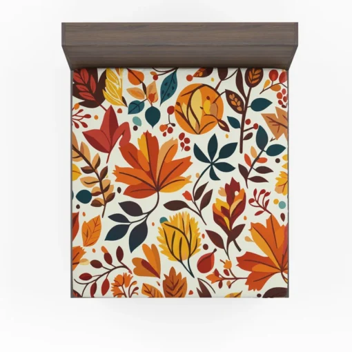 Autumn Mood Summer Print Design Fitted Sheet