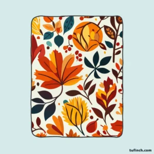 Autumn Mood Summer Print Design Fleece Blanket 1