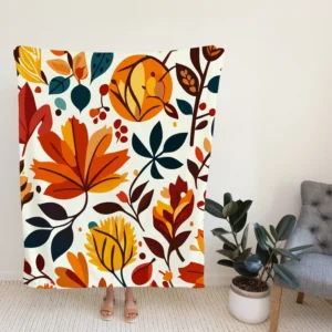 Autumn Mood Summer Print Design Fleece Blanket