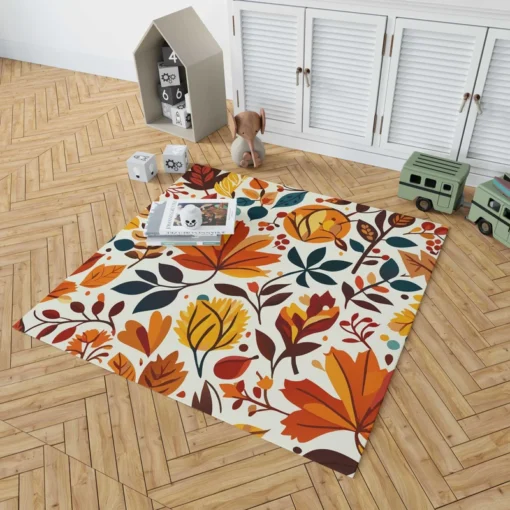 Autumn Mood Summer Print Design Rug 1