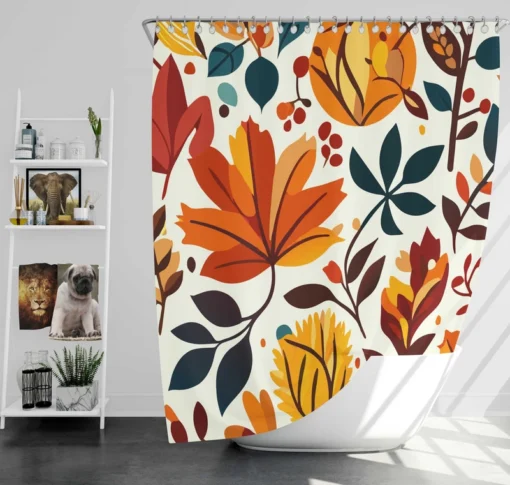 Autumn Mood Summer Print Design Shower Curtain