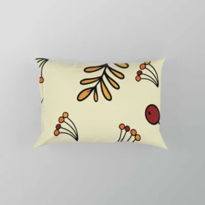 Autumn Rowan Berries Acorn Pattern Pillow Case