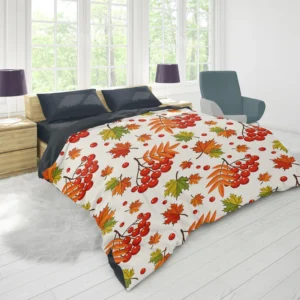 Autumn Rowan Berries Duvet Cover 1