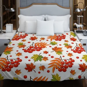 Autumn Rowan Berries Duvet Cover