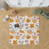 Autumn Season Teapot Berry Maple Leaves Rug