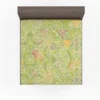 Avocado Green Abstract Pattern Design Fitted Sheet