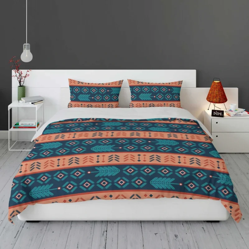 Aztec Bohemian Stripe Design Bedding Set 1