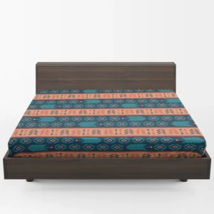 Aztec Bohemian Stripe Design Fitted Sheet 1