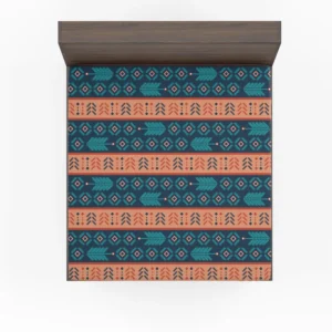 Aztec Bohemian Stripe Design Fitted Sheet