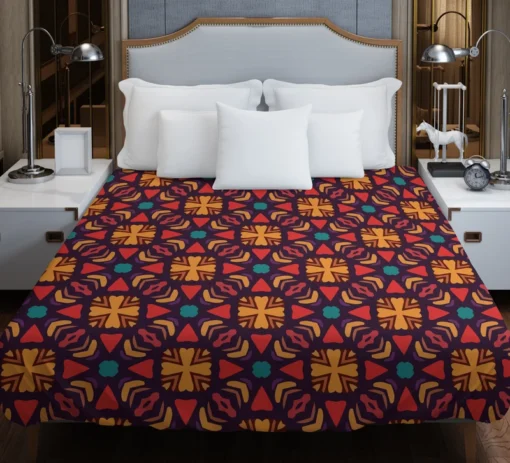 Aztec Falk Art Abstract Pattern Duvet Cover