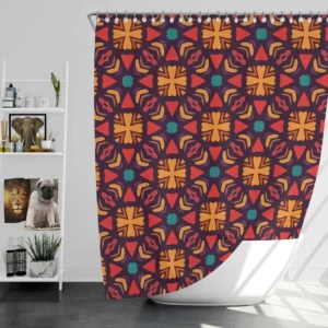 Aztec Falk Art Abstract Pattern Shower Curtain