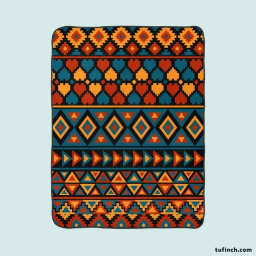 Aztec Pattern Design Fleece Blanket 1