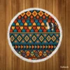 Aztec Pattern Design Round Beach Towel