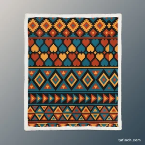 Aztec Pattern Design Sherpa Fleece Blanket 1