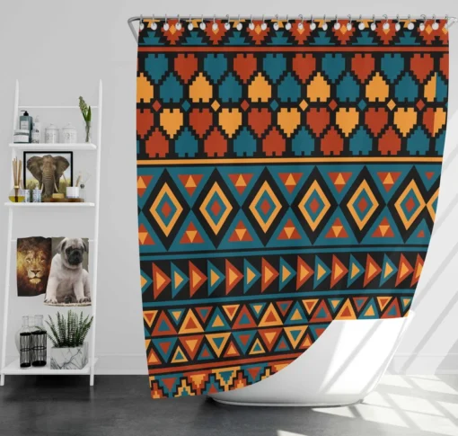 Aztec Pattern Design Shower Curtain