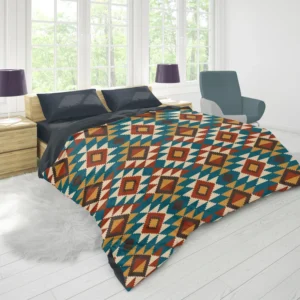 Aztec Tribal Argyle Design Duvet Cover 1