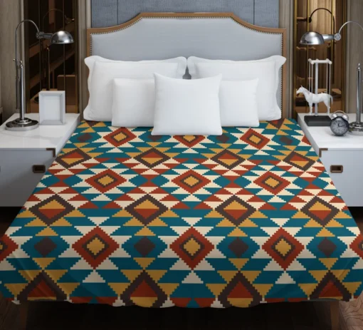 Aztec Tribal Argyle Design Duvet Cover