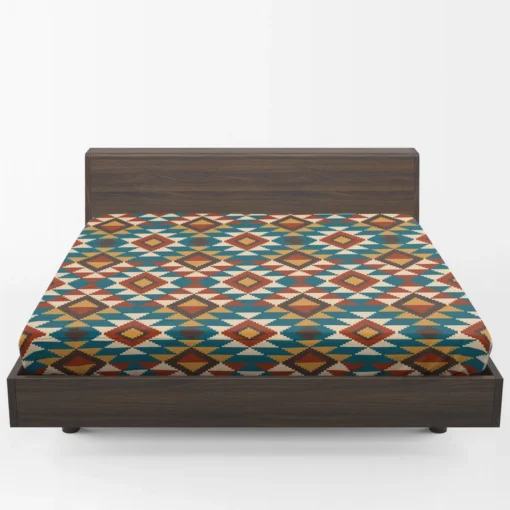 Aztec Tribal Argyle Design Fitted Sheet 1