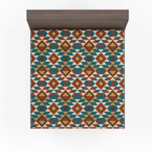 Aztec Tribal Argyle Design Fitted Sheet