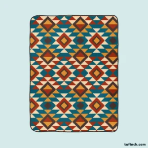 Aztec Tribal Argyle Design Fleece Blanket 1