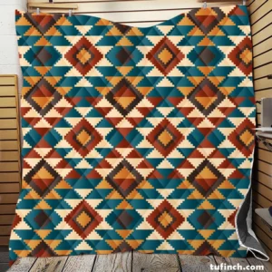 Aztec Tribal Argyle Design Quilt Blanket