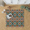 Aztec Tribal Argyle Design Rug