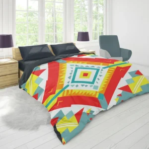 Aztec Tribal Colorful Design Duvet Cover 1