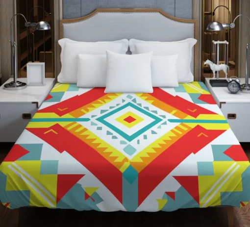 Aztec Tribal Colorful Design Duvet Cover