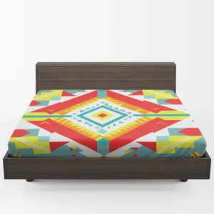 Aztec Tribal Colorful Design Fitted Sheet 1