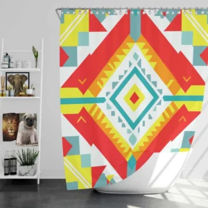 Aztec Tribal Colorful Design Shower Curtain