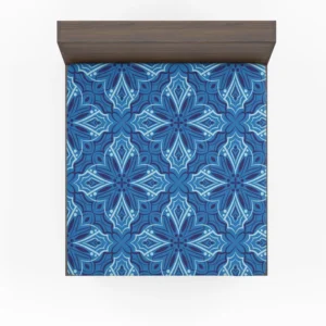 Azulejo Ikat Pattern Fitted Sheet