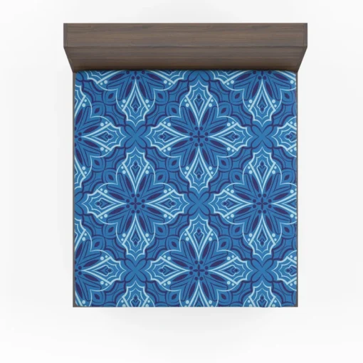 Azulejo Ikat Pattern Fitted Sheet