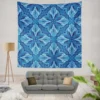 Azulejo Ikat Pattern Wall Tapestry