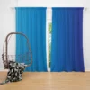 Azure Blue Gradient Curtain