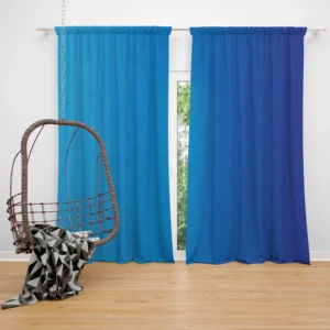 Azure Blue Gradient Curtain