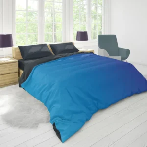 Azure Blue Gradient Duvet Cover 1