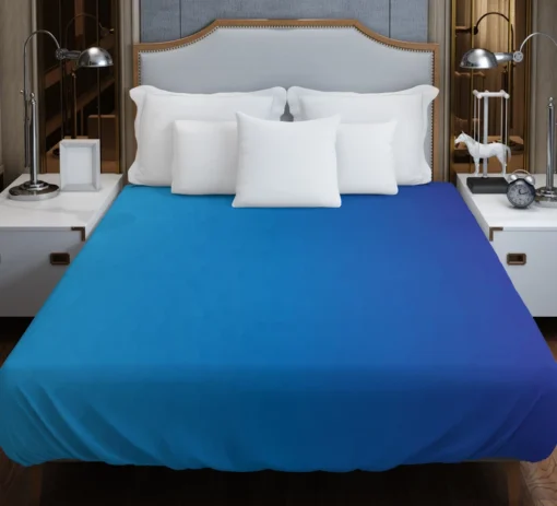 Azure Blue Gradient Duvet Cover