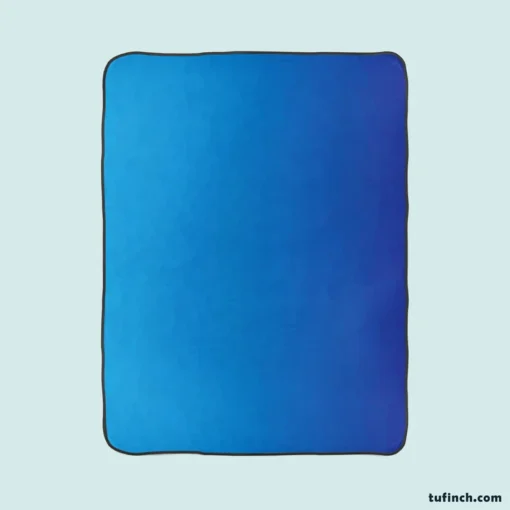 Azure Blue Gradient Fleece Blanket 1