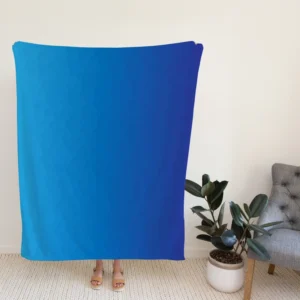 Azure Blue Gradient Fleece Blanket