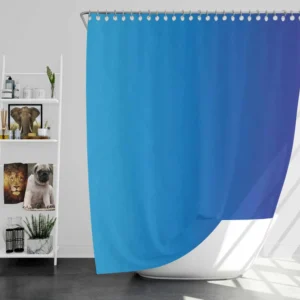 Azure Blue Gradient Shower Curtain