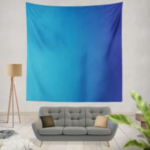 Azure Blue Gradient Wall Tapestry