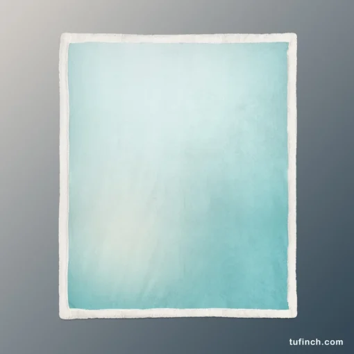 Baby Blue Gradient Sherpa Fleece Blanket 1