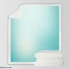 Baby Blue Gradient Sherpa Fleece Blanket