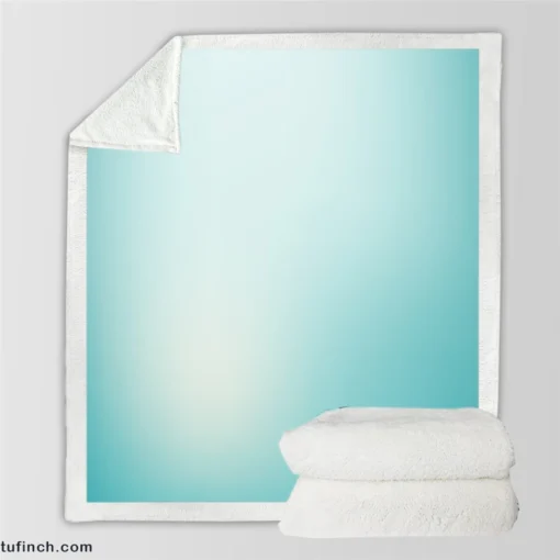 Baby Blue Gradient Sherpa Fleece Blanket